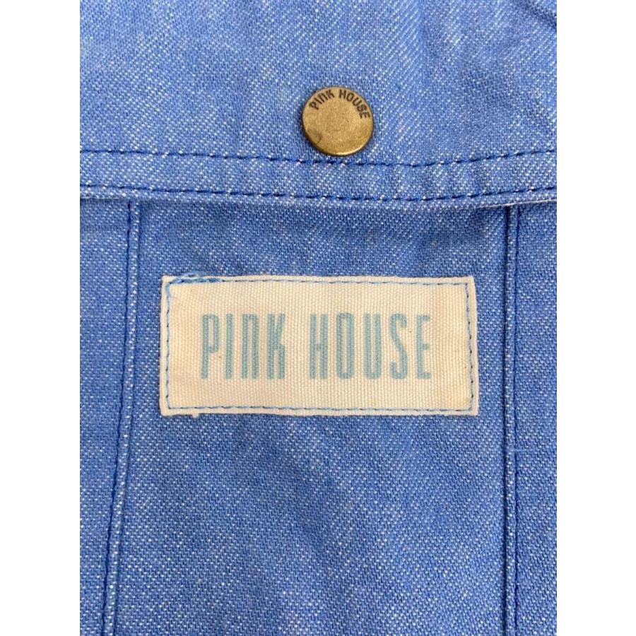 PINK HOUSE◇ジャンパースカート/ワッペン/ワンピース/コットン/ブルー