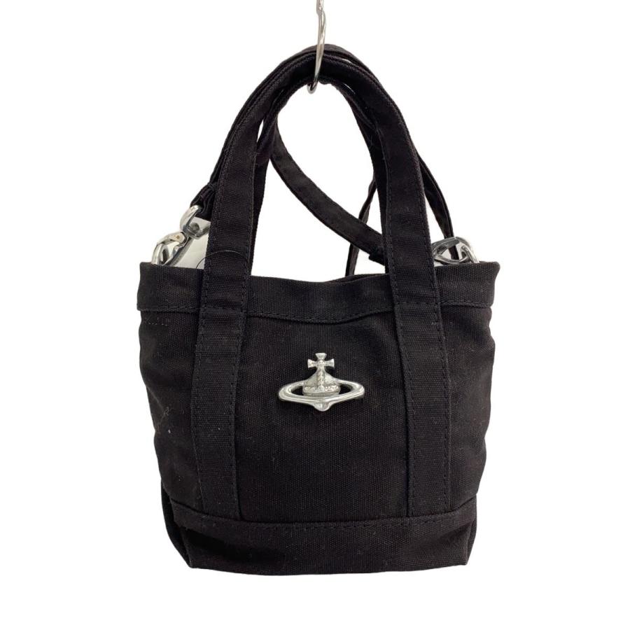 ヴィヴィアンウエストウッド キャンバス レザー 2way ハンドバッグ 元袋付 Vivienne Westwood◇2way/ショルダー付/トートバッグ/キャンバス