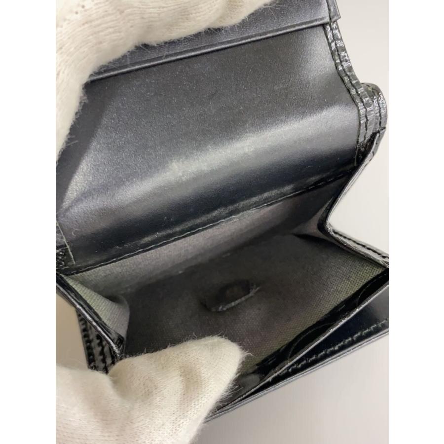 Vivienne Westwood 三つ折り財布 エナメル オーブ ブラック Vivienne Westwood◇オーブ/三つ折り財布/エナメル/ブラック/総柄