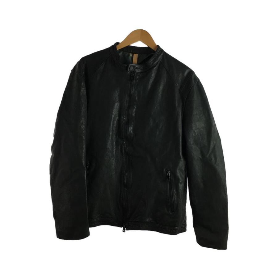Delan/シングルライダースジャケット/--/レザー/BLK/T307 