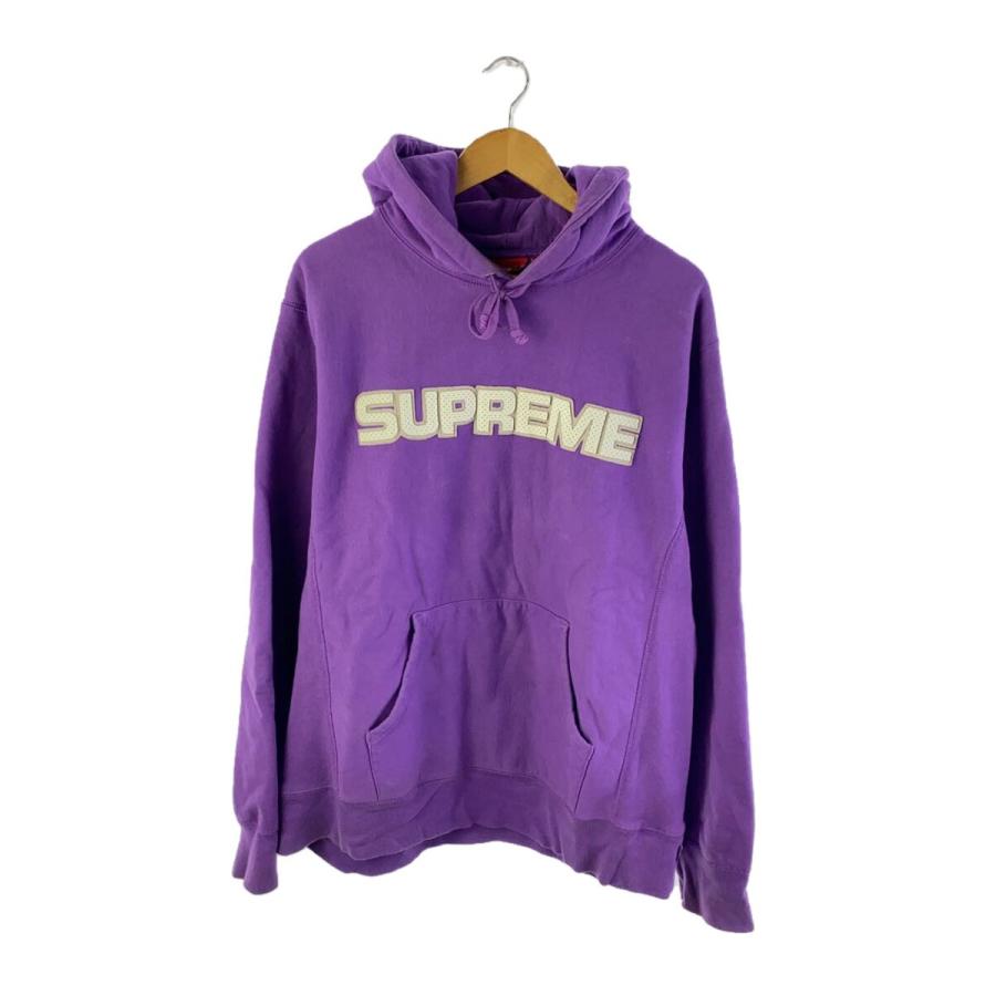 Supreme◇18AW/Perforated Leather Hooded Sweatshirt/パーカー