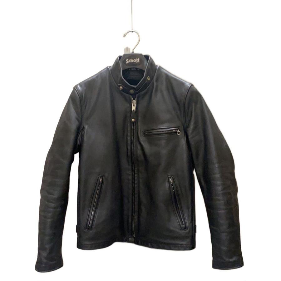 Schott◇641 SINGLE RIDERS/36/レザー/BLK/6061/ : セカンドストリート