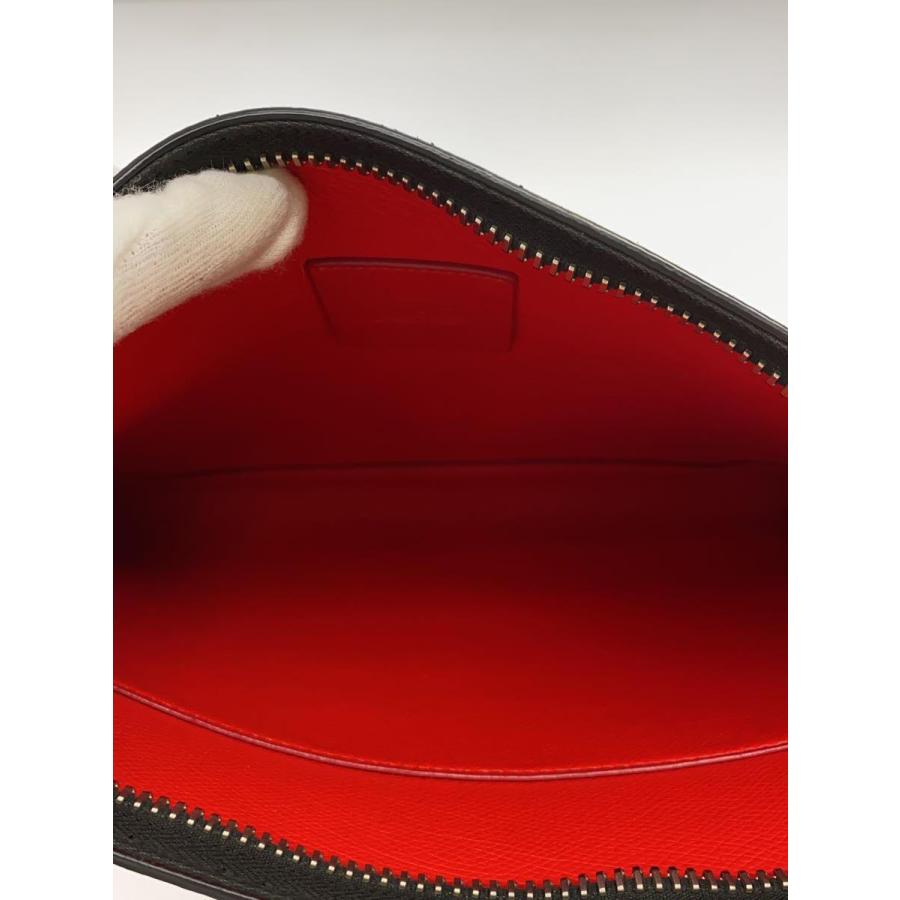 Christian Louboutin◇クラッチバッグ/レザー/WHT/スタッズ Christian Louboutin◇クラッチバッグ/レザー/WHT/スタッズ