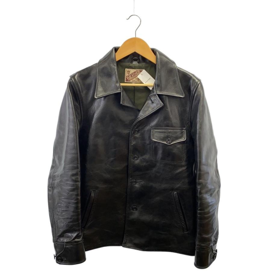 美品 FORTIME 馬革 レザージャケット カーコート 2XL ブラック Y'2 LEATHER◇カーコート/レザージャケット・ブルゾン/40/馬革/BLK