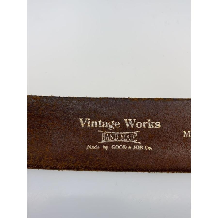 Vintage Works◇茶芯/ベルト/33/84/ブラウン/レザー/メンズ/DH5697