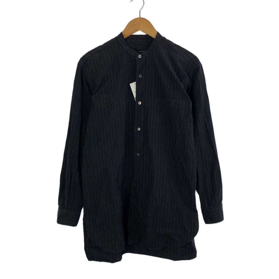COMOLI◇長袖シャツ/--/コットン/NVY/ストライプ/Q03-02002 COMOLI◇長袖シャツ/--/コットン/NVY/ストライプ/Q03-02002