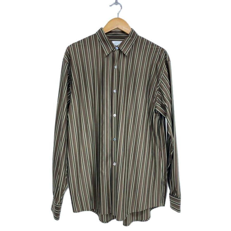 KANEMASA PHIL ストライプシャツ L ブラック　美品 KANEMASA PHIL ストライプシャツ L