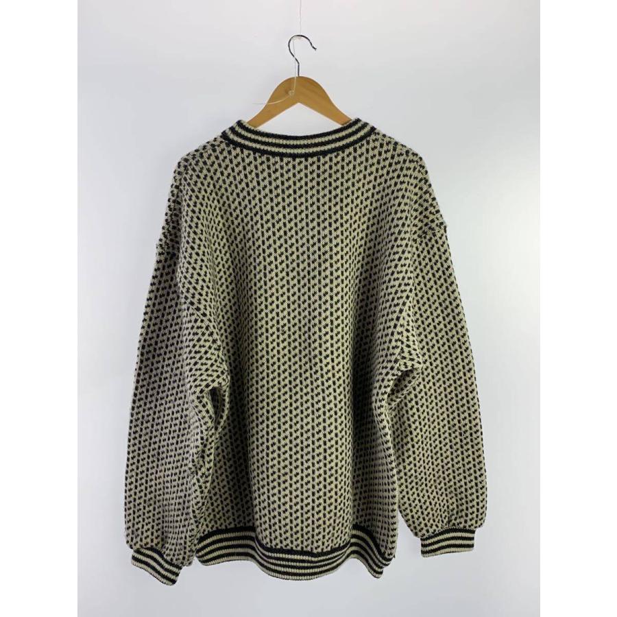 L.L.Bean◇80s/バーズアイニット/XXL/ウール/WHT/総柄/05086 古着 80s 
