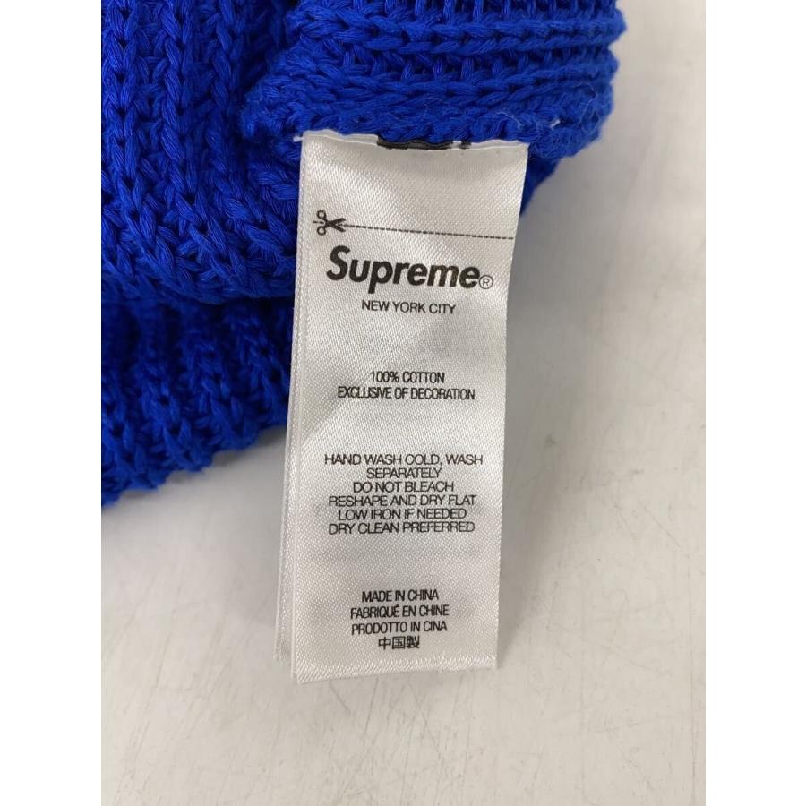 Supreme◆Small Box Ribbed Sweater/M/コットン/BLU_3