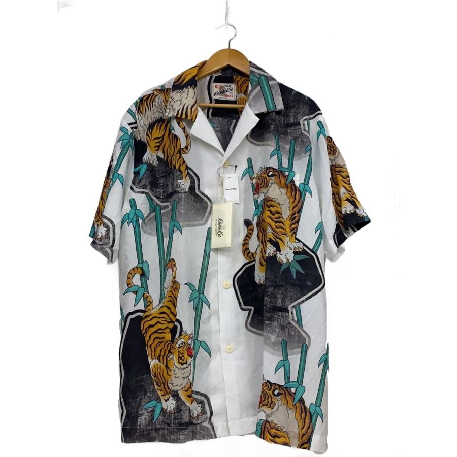 専用　タグ付き新品未使用　Toyo アロハシャツ XXL 新品タグ付き Karaku◇タグ付/竹に虎/アロハシャツ/XXL/コットン/WHT/総柄/ZLLH23202