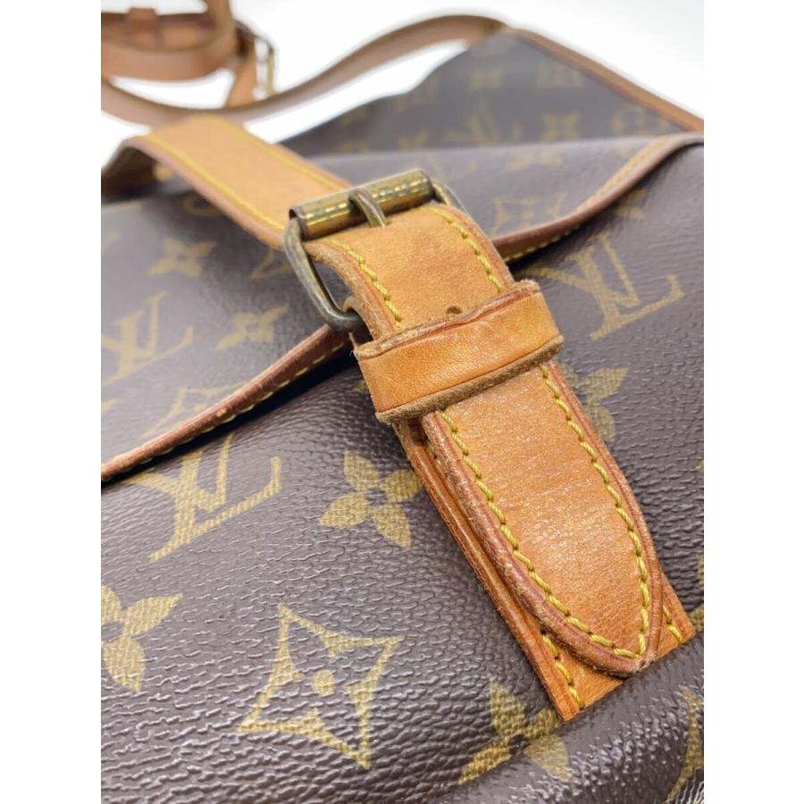 LOUIS VUITTON◇1)ソミュール35_モノグラム・キャンバス_BRW/PVC/BRW 