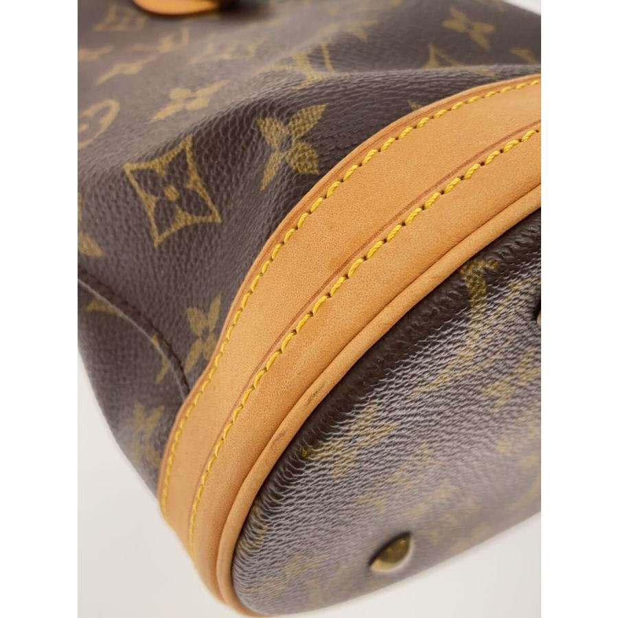 LOUIS VUITTON◆プチ・バケット_モノグラム・キャンバス/PVC/BRW_7