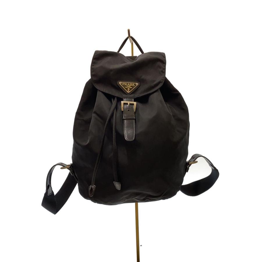 ⌘*⌘様 PRADA ブラックナイロンリュック PRADA◇リュック/ナイロン/BLK : セカンドストリートYahoo!店
