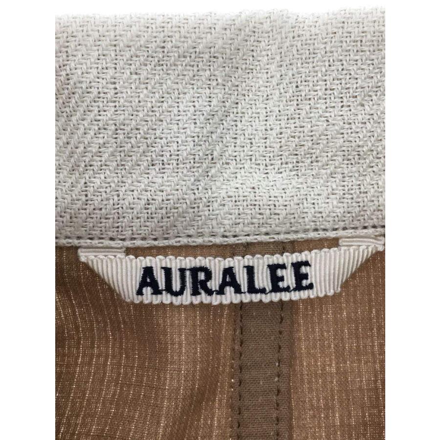 低価格 AURALEE◇Linen Cotton Double リネン Big カバーオール Coverall Face ライトブラウン ジャケット 