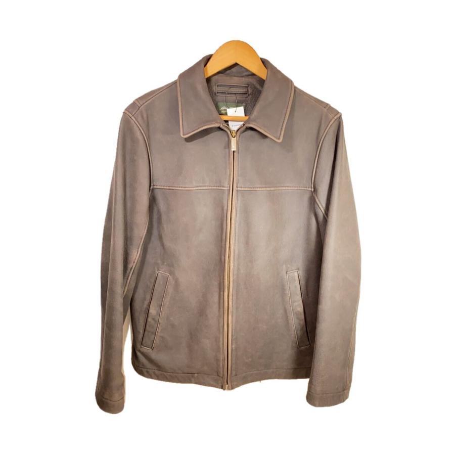 エディーバウアー/レザージャケット・ブルゾン/L/牛革/BRW