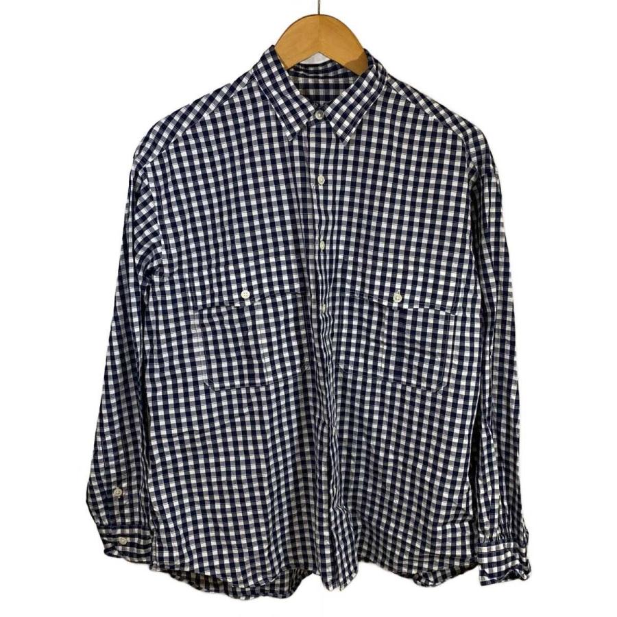 Porter Classic◇ROLL UP GINGHAM CHECK SHIRT/S/コットン/ブルー