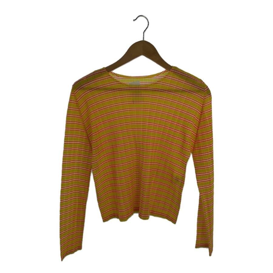 PLEATS PLEASE ISSEY MIYAKE◇長袖Tシャツ/3/ポリエステル/YLW