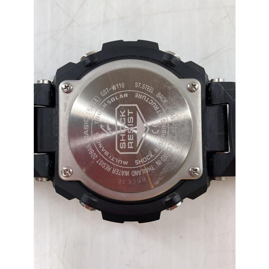 CASIO◇ソーラー腕時計・G-SHOCK/デジアナ/ラバー/SLV/BLK/SS/GST-W110