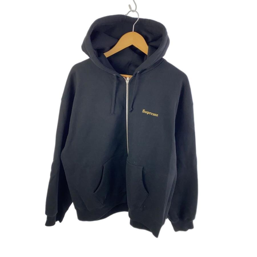 Supreme◇25SS/Crest Zip Up Hooded Sweatshirt/XL/コットン/BLK