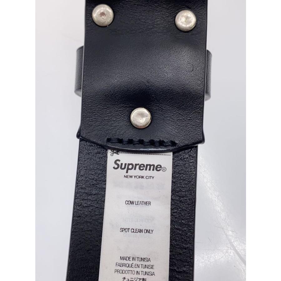 Supreme◆Repeat Leather Belt/ベルト/牛革/BLK/メンズ