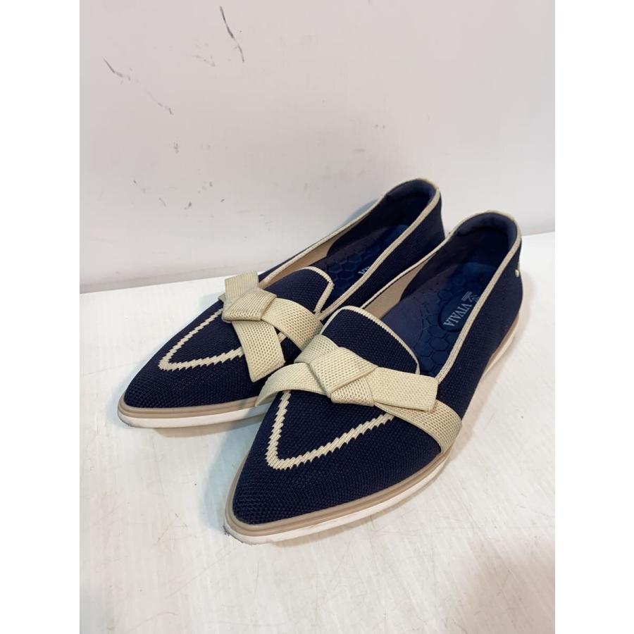 79■新品♪VIVAIA ビバイア ポインテッド リボン付きローファー(38半) VIVAIA◇ポインテッドトゥ リボン付き ローファー/ローカット