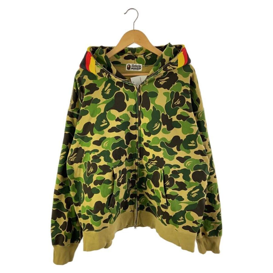 A BATHING APE◇ジップパーカー/XL/コットン/マルチカラー/カモフラ 