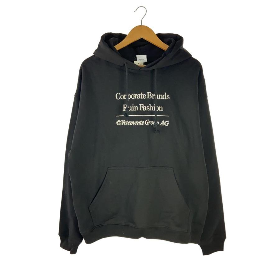 VETEMENTS◇パーカー/M/コットン/BLK/UE63TR320P : セカンドストリート 