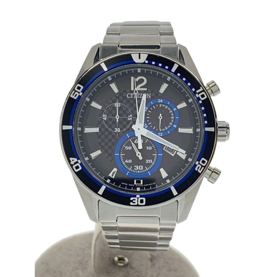 CITIZEN◇ソーラー腕時計/アナログ/ステンレス/BLK/SLV/H500-S061083