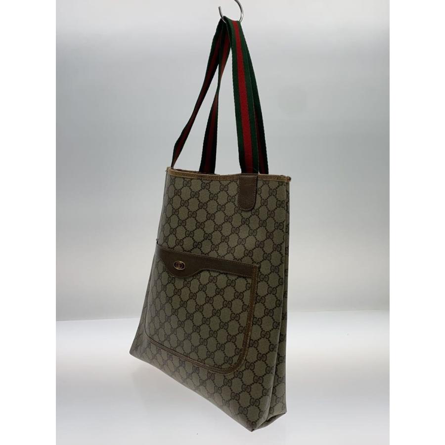 GUCCI◇トートバッグ_オールドグッチ_GGプラス/PVC/BRW/総柄