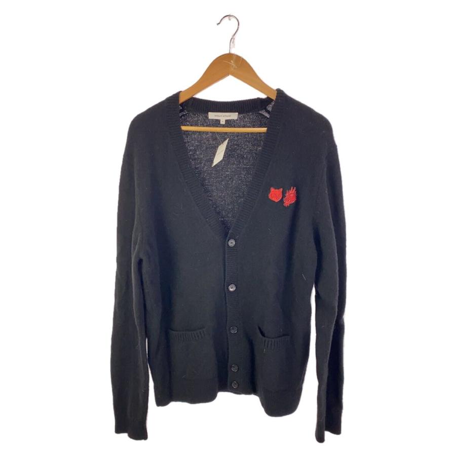 MAISON KITSUNE◇カーディガン(厚手)/M/ウール/BLK/SPCNYMM00501