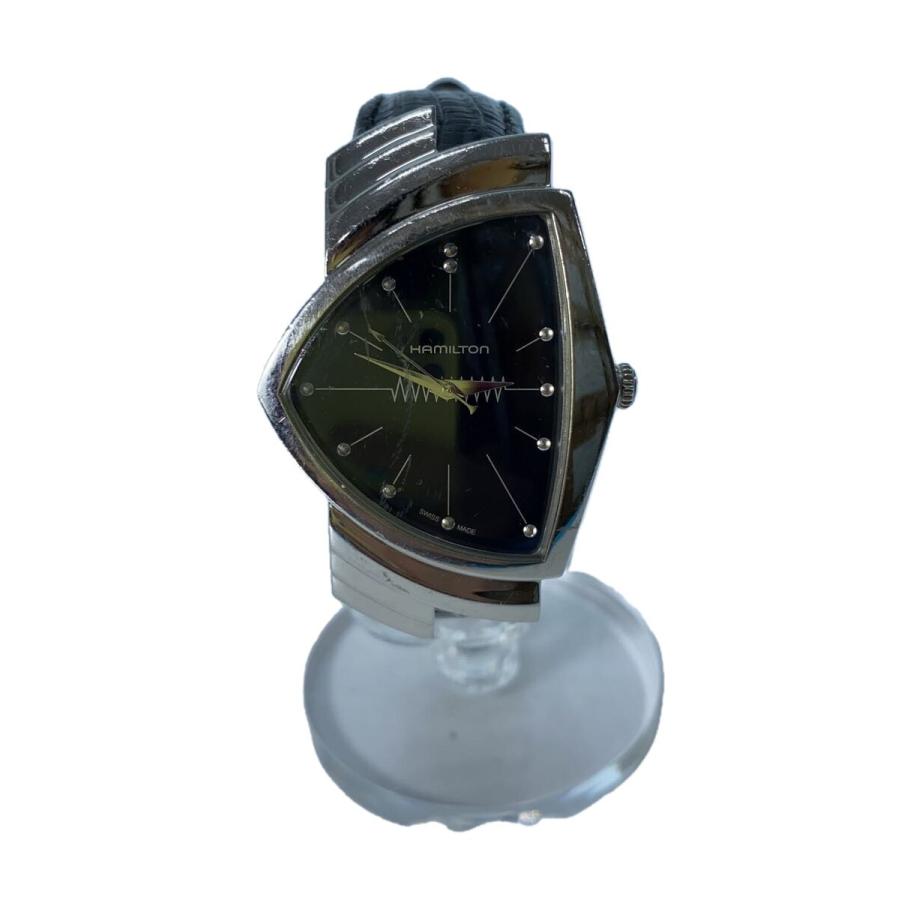 HAMILTON◇クォーツ腕時計/アナログ/レザー/BLK/BLK/H244112