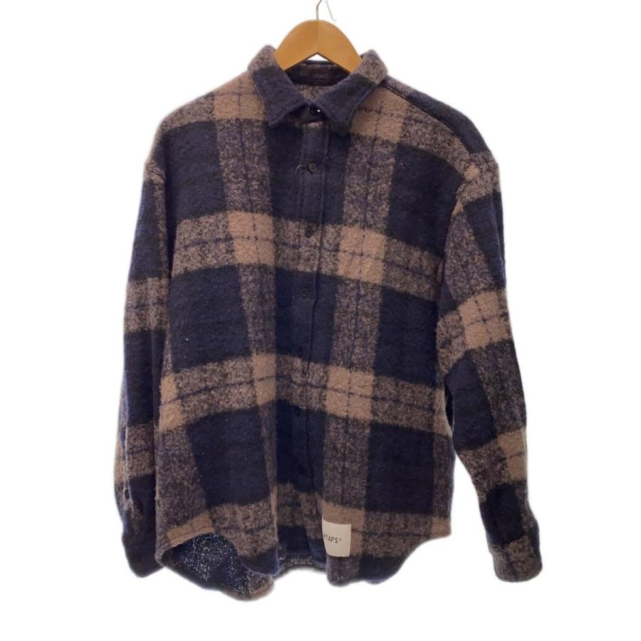 WTAPS◇TXT 02 LS WONY TWEED TEXTILE/長袖シャツ/2/ウール/BLU