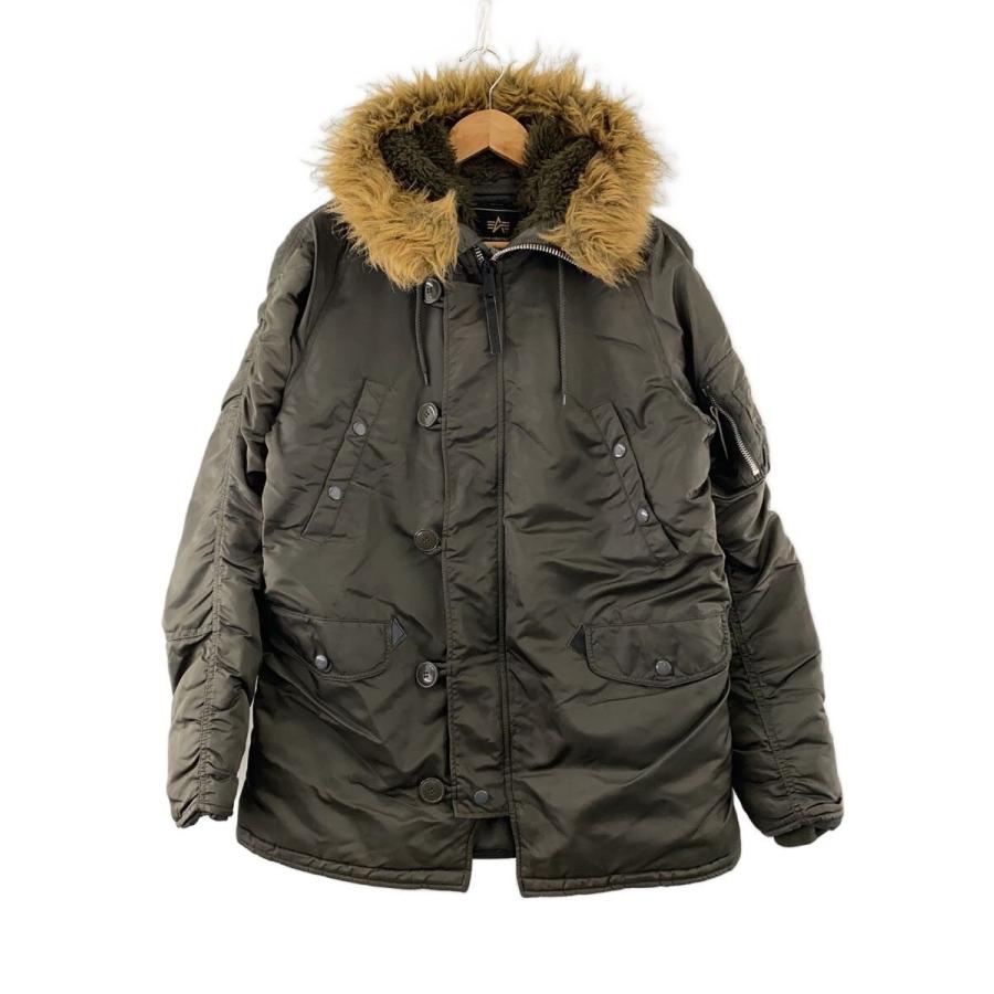 ALPHA INDUSTRIES◇N-3B/フライトジャケット/M/ナイロン/KHK/無地