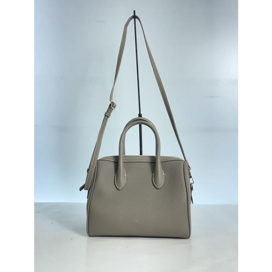 VASIC◇IVY ボストンバッグ/ショルダーバッグ/レザー/GRY/無地 VASIC◇IVY ボストンバッグ/ショルダーバッグ/レザー/GRY/無地