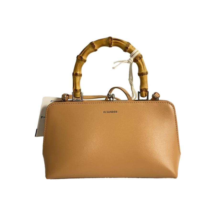 JIL SANDER ベージュ レザーバッグ JIL SANDER◇GOJI BAMBOO/ショルダーバッグ/レザー/ベージュ