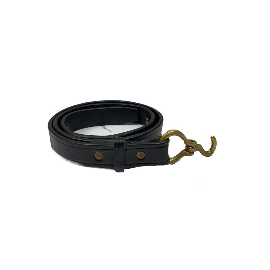 TORY LEATHER◇フックベルト/レザー/BLK/無地/メンズ : セカンド