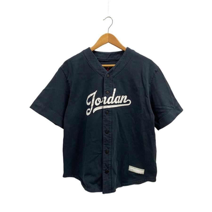 NIKE◇JORDAN FLIGHT MVP/ベースボールシャツ/半袖シャツ/L/コットン