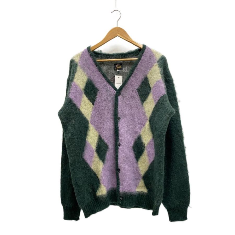 Needles◇Mohair Cardigan-Diamond/カーディガン(厚手)/M/モヘア/GRN