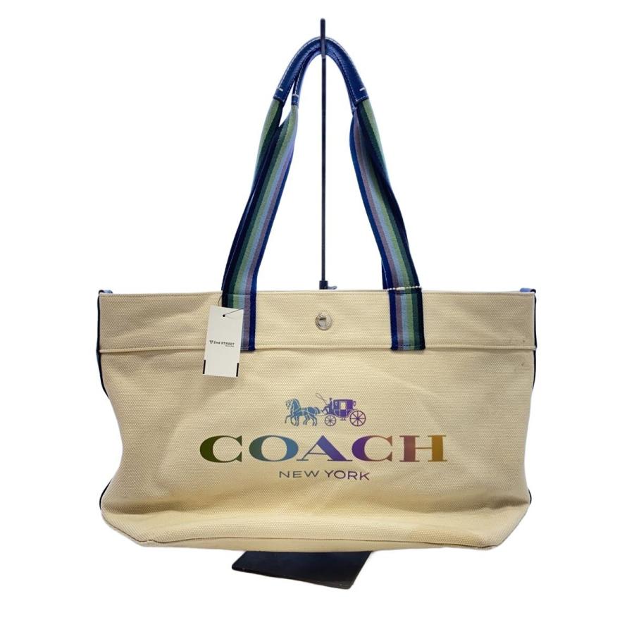 COACH コーチ レインボーロゴ キャンバストートバッグ ハンドバッグ 