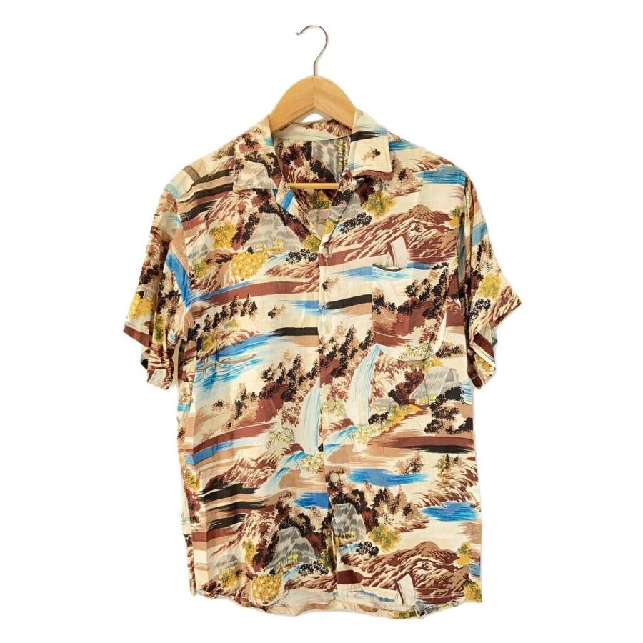 cushman レーヨンシャツ ロカビリー 50s アロハ 50s〜60s想定/和柄/内タグ無し/アロハシャツ/レーヨン// : セカンド
