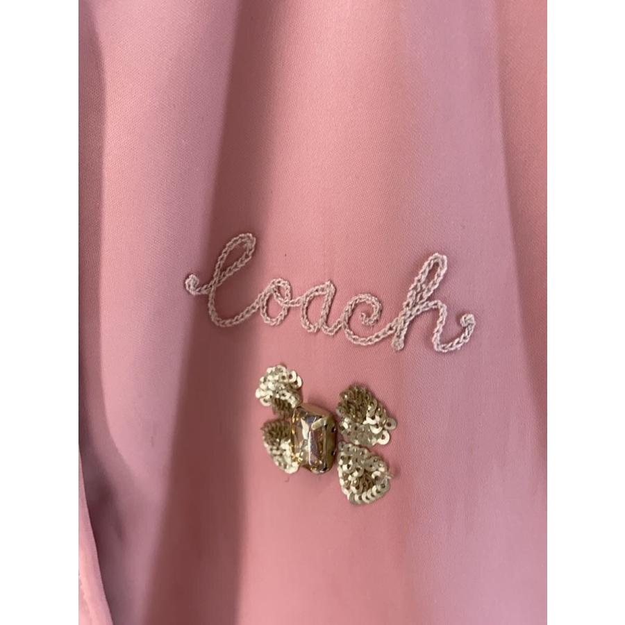 COACH◇リバーシブルスカジャン/--/ポリエステル/PNK : セカンド