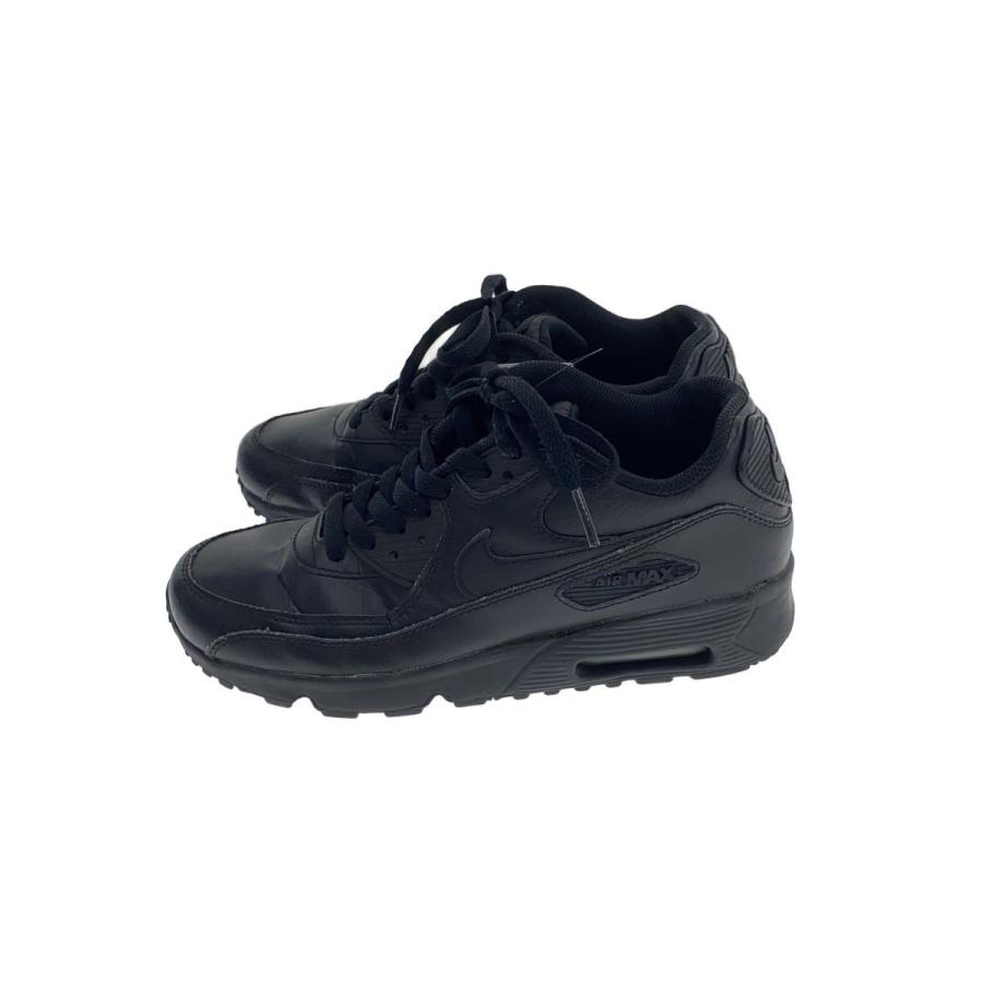 NIKE◇AIR MAX 90 LTR(GS)/エアマックスレザー/ブラック/833412-001