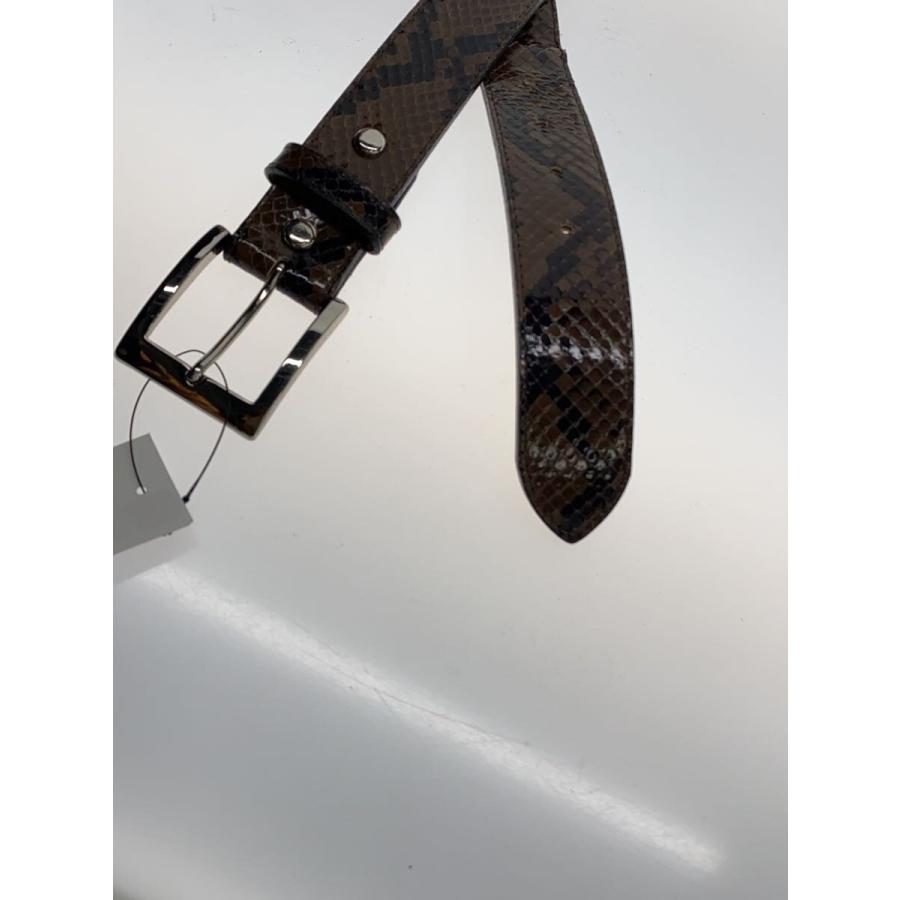 レディースファッション WACKO MARIA◇PYTHON LEATHER BELT/32/BRW
