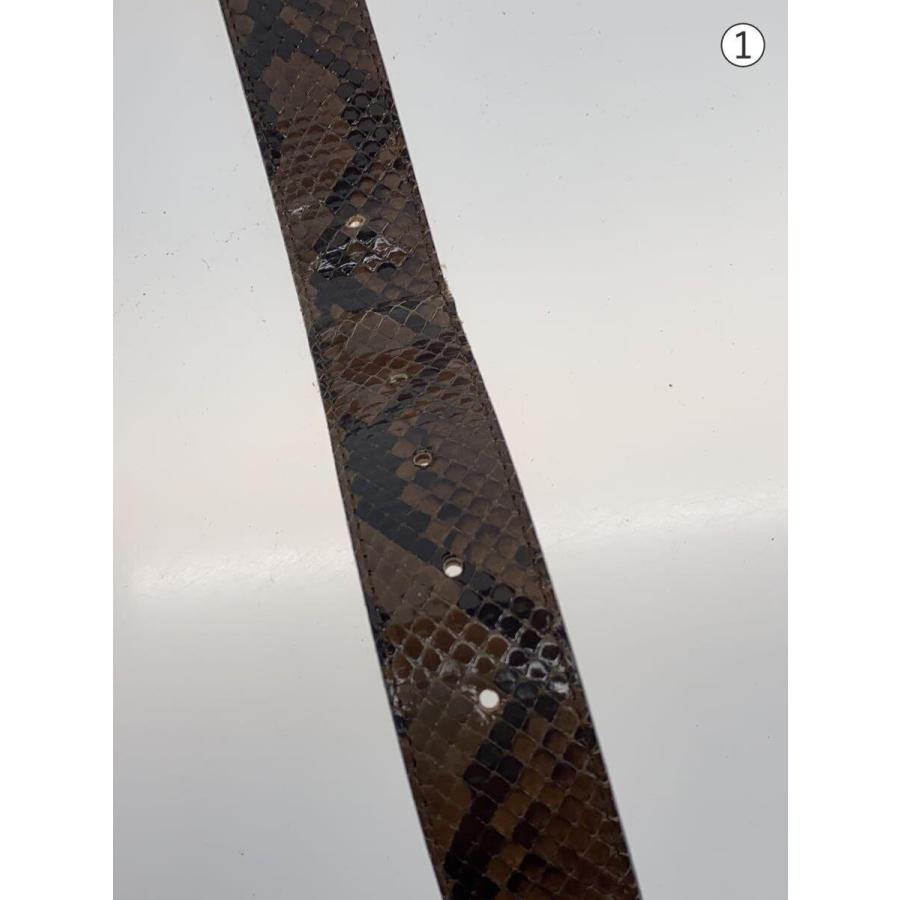 レディースファッション WACKO MARIA◇PYTHON LEATHER BELT/32/BRW