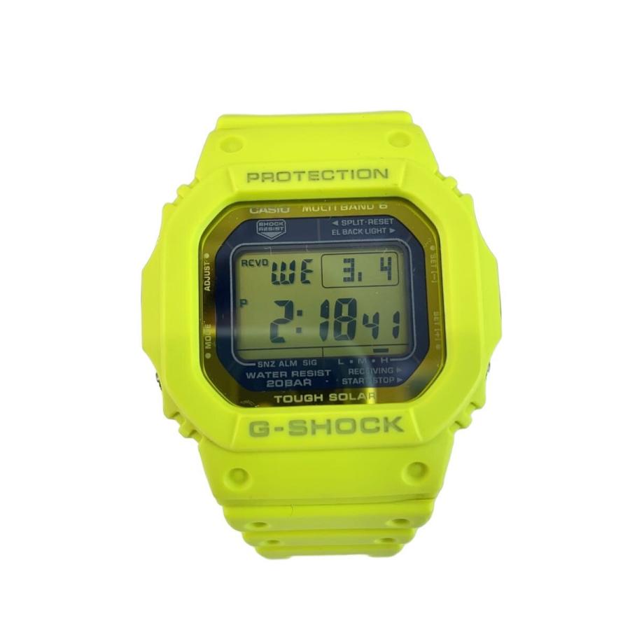 G-SHOCK デジタル腕時計 グリーン/イエローラバーベルトクォーツ CASIO◇ソーラー腕時計・G-SHOCK/デジタル/ラバー/YLW/YLW/SS