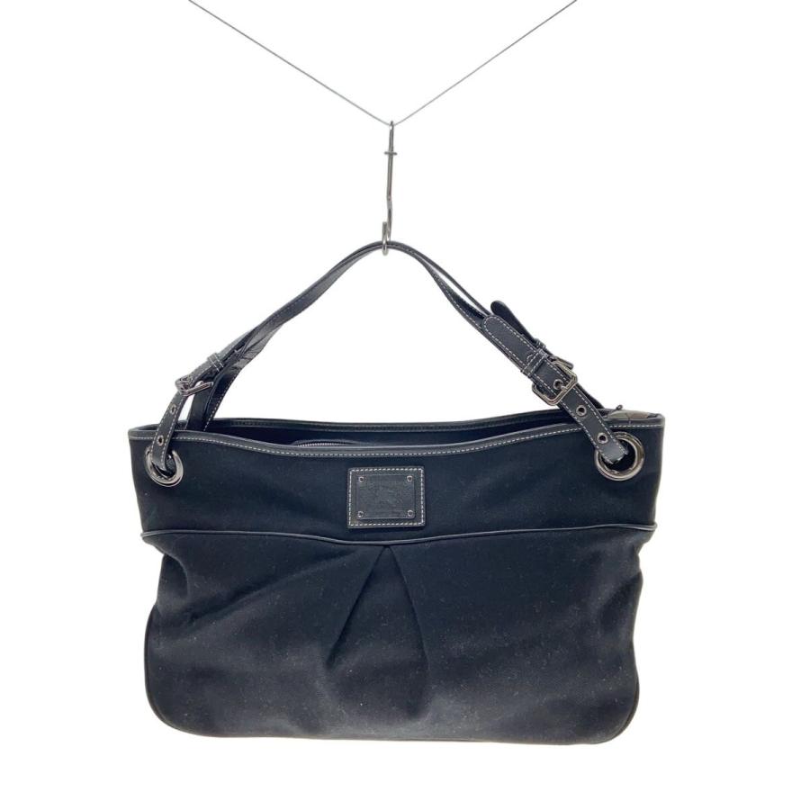 BURBERRY BLUE LABEL◇トートバッグ/キャンバス/BLK : セカンド