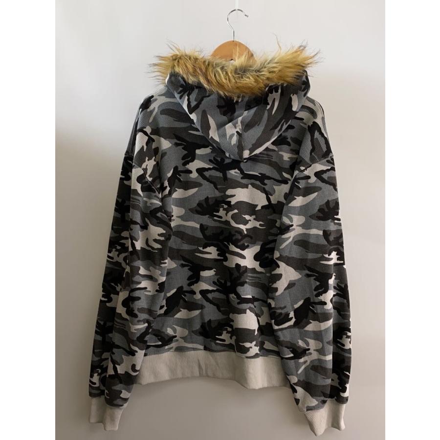 9090◇ジップパーカー/XL/ポリエステル/GRY/カモフラ/NN1932 