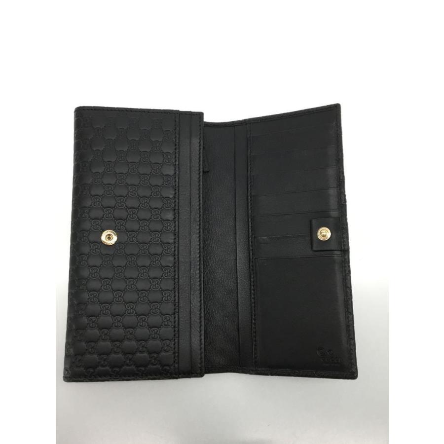 GUCCI◆長サイフ_マイクログッチシマ/レザー/BLK/総柄/メンズ/449396 BMJ1G 1000｜ssol-shopping｜04