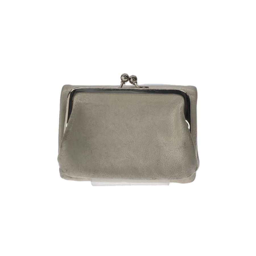 超美品 ワイズ Y's 財布 二つ折り レザー がま口 30-25070901 Y's◇がま口/2つ折り財布/レザー/WHT/レディース/スレ有