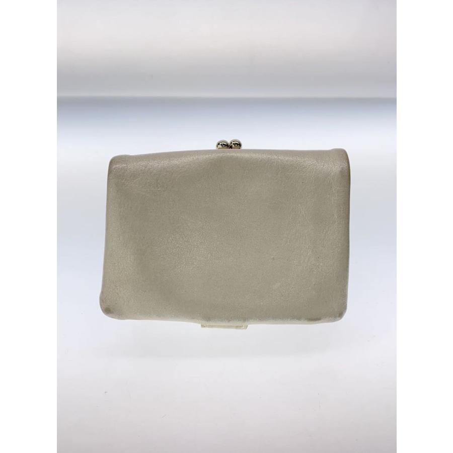 Y's◇がま口/2つ折り財布/レザー/WHT/レディース/スレ有